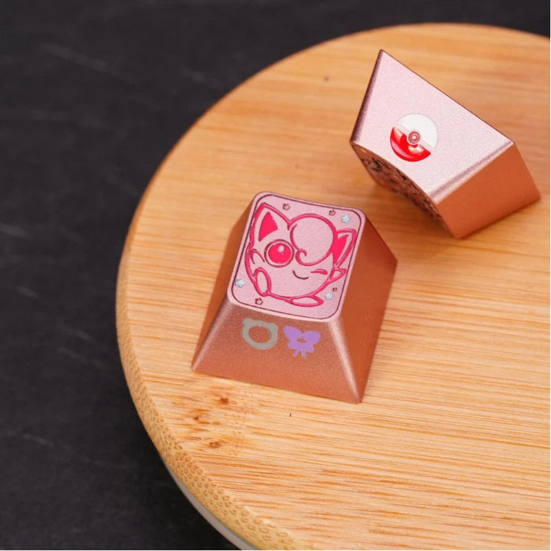 1U Anodized Pink Metal Keycap