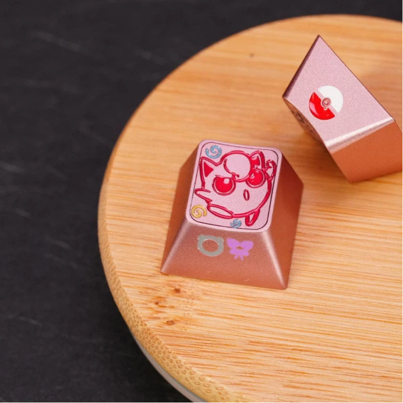1U Anodized Pink Metal Keycap