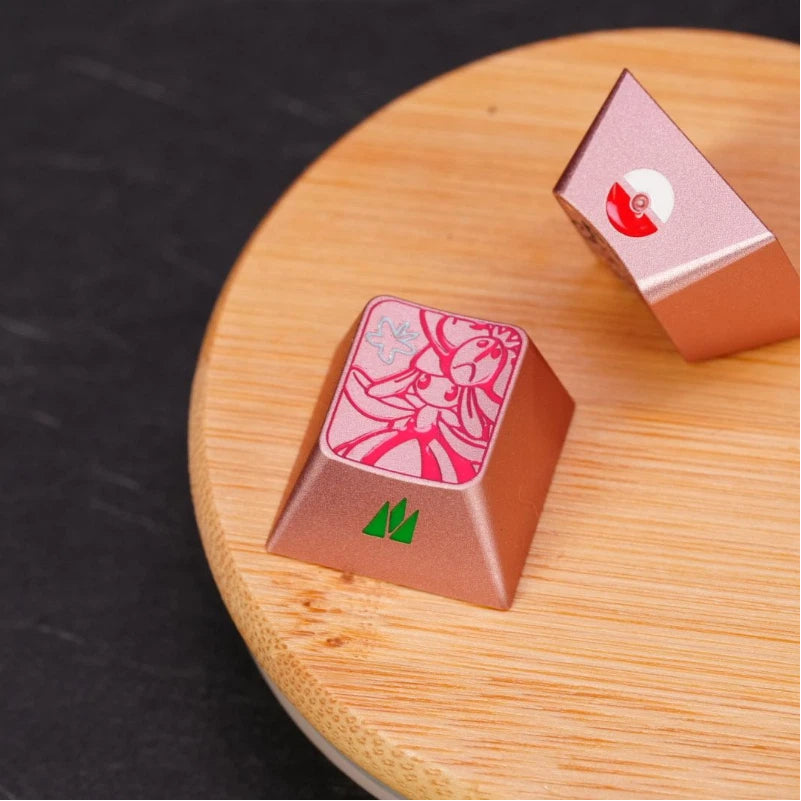 1U Anodized Pink Metal Keycap