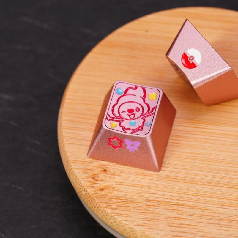 1U Anodized Pink Metal Keycap