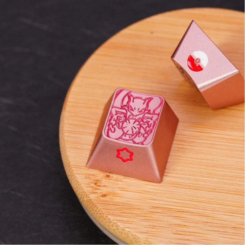1U Anodized Pink Metal Keycap