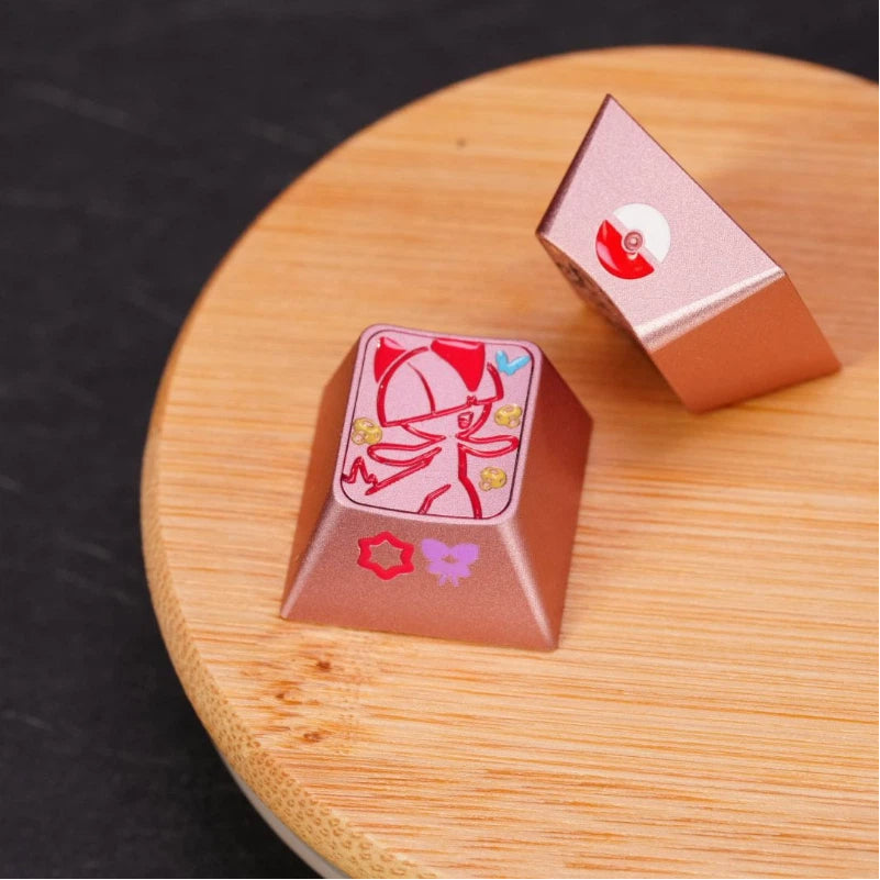 1U Anodized Pink Metal Keycap