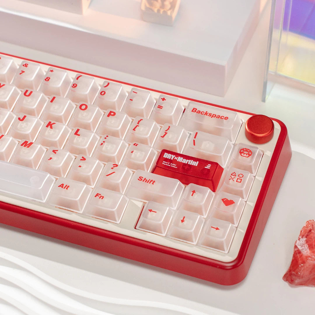 "Dry Martini" Frosted Translucent PC Cherry Profile Keycap Set