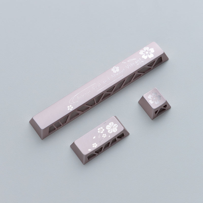 "Falling Sakura" CNC Hollowed Aluminum Artisan Keycap