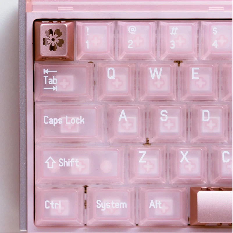 "Falling Sakura" CNC Hollowed Aluminum Artisan Keycap