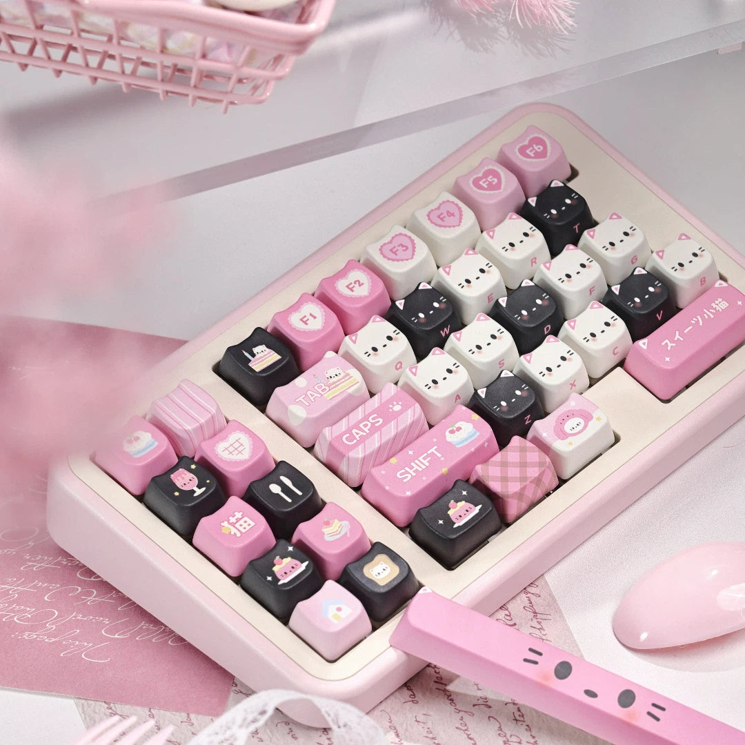 "Kitty Dessert" MAO Profile PBT Keycap Set