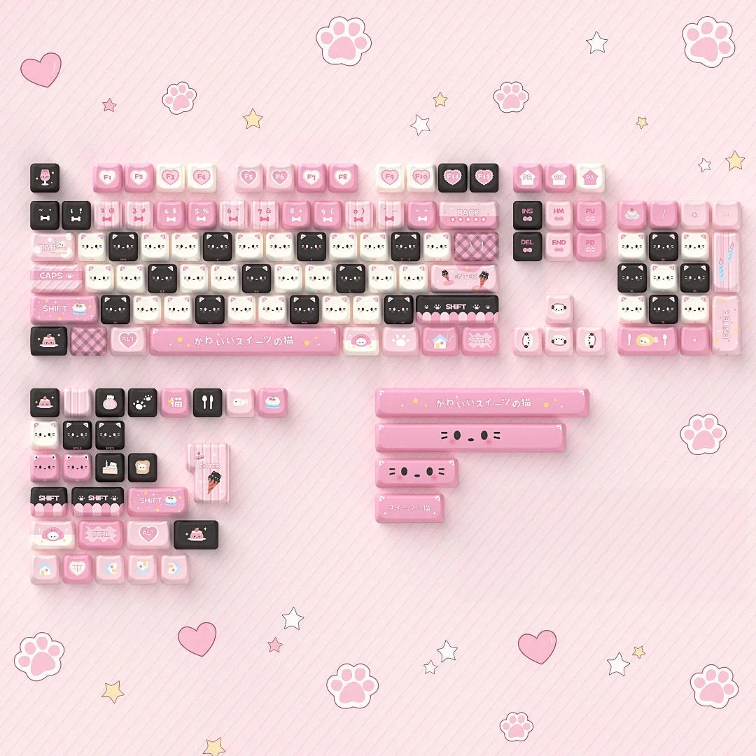 "Kitty Dessert" MAO Profile PBT Keycap Set