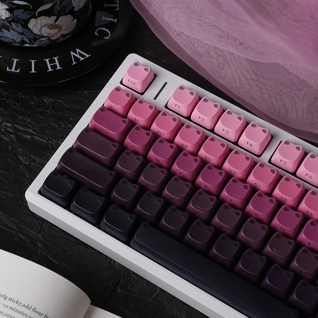 "Neko Side-Lit" Cat-Ear MAO Profile PBT Keycap Set