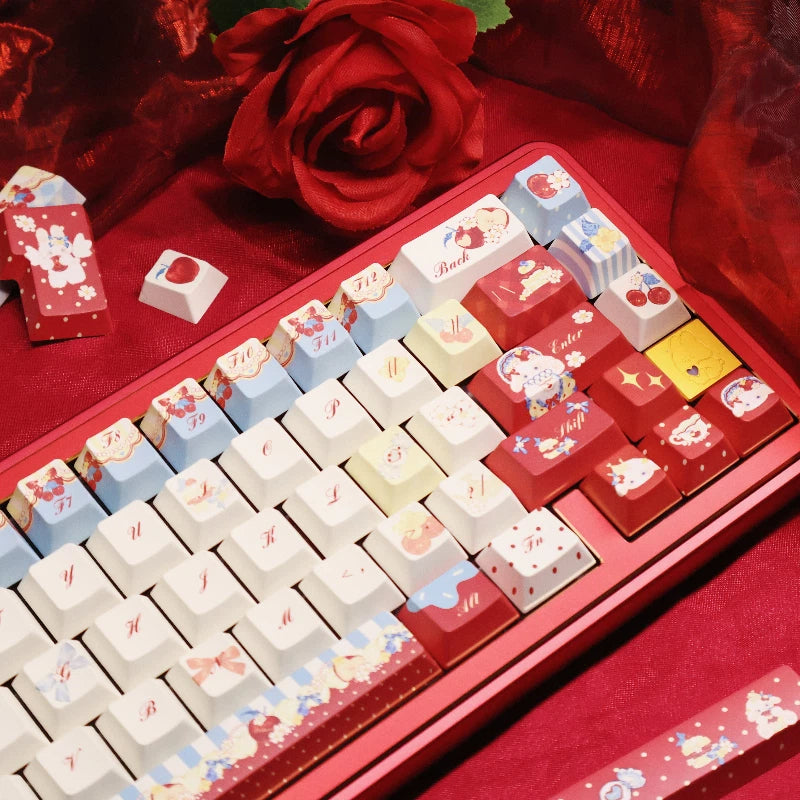 "Snow White's Tea Party" PBT Keycap Set (Cherry & MOA Profile)