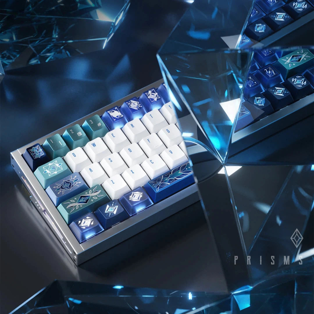 "Prism" Metallic Lacquer & Crystal PC Hybrid Keycap Set (Cherry Profile / 168 Keys)