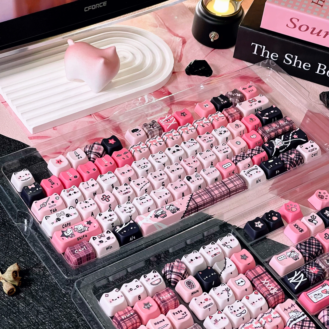 "Cyber-Goth" MAO Profile PBT Keycap Set (140 Keys)