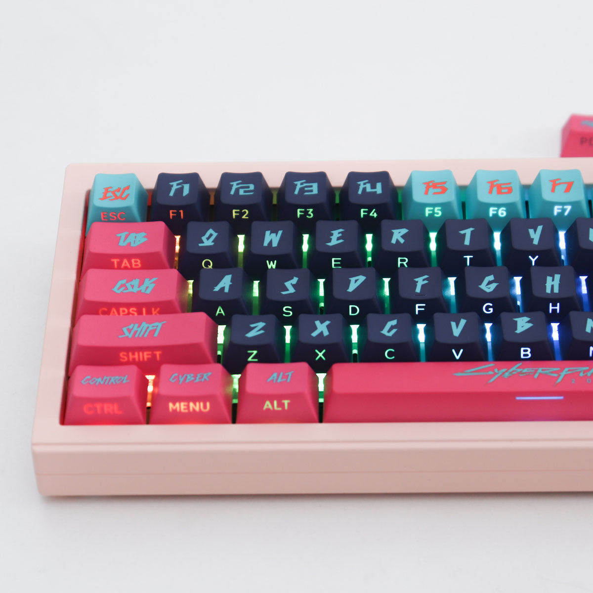 "Cyberpunk" Side-Lit PBT Keycap Set (Cherry Profile)