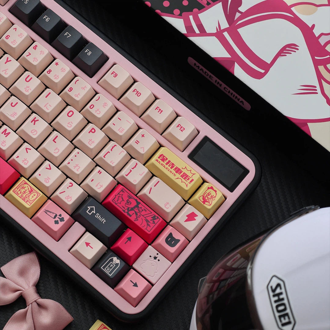 "Keep Safe R2" Biker Girl Cherry Profile PBT Dye-Sub Keycap Set (144 Keys)