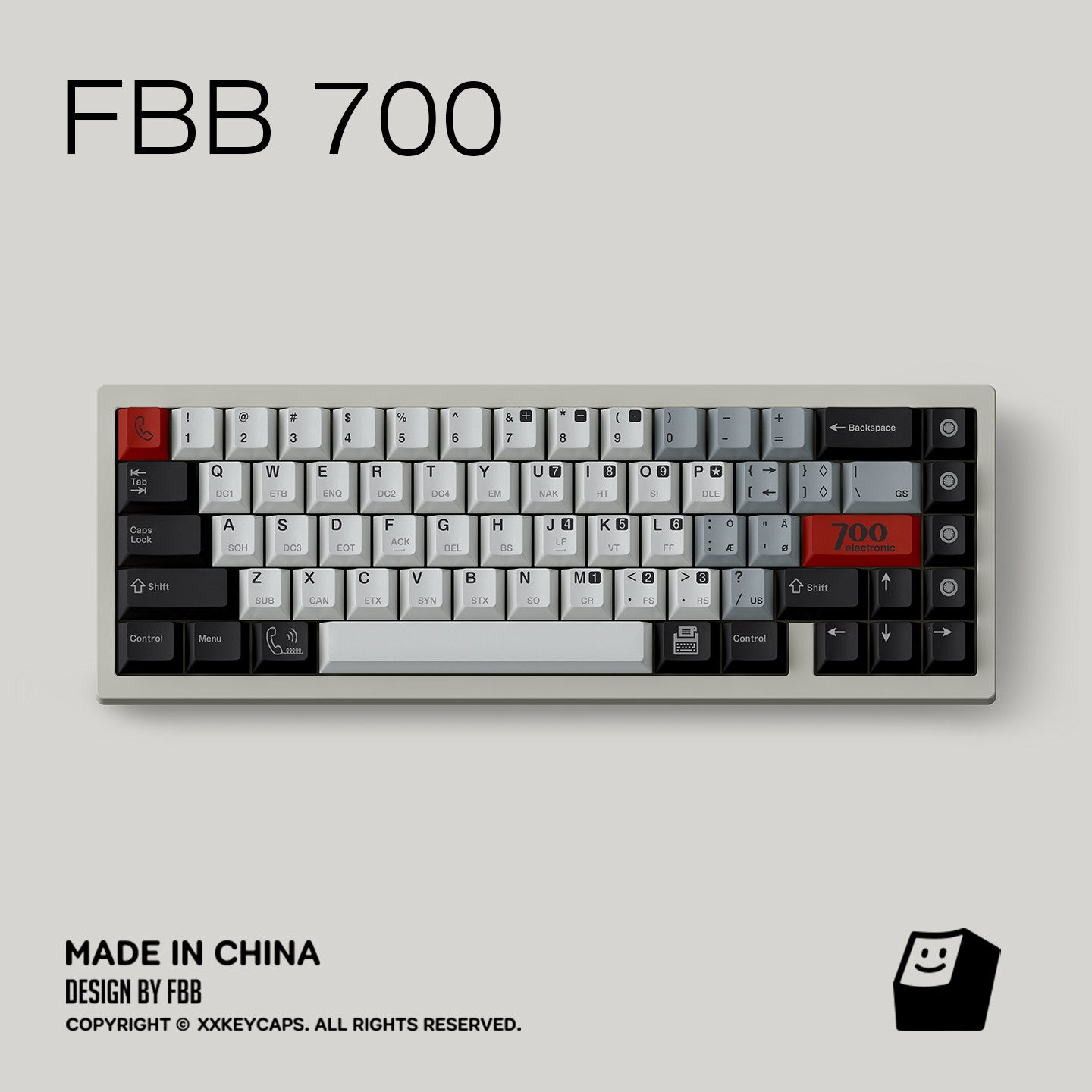 "Retro 700" Terminal PBT Dye-Sub Keycap Set (Original Design)