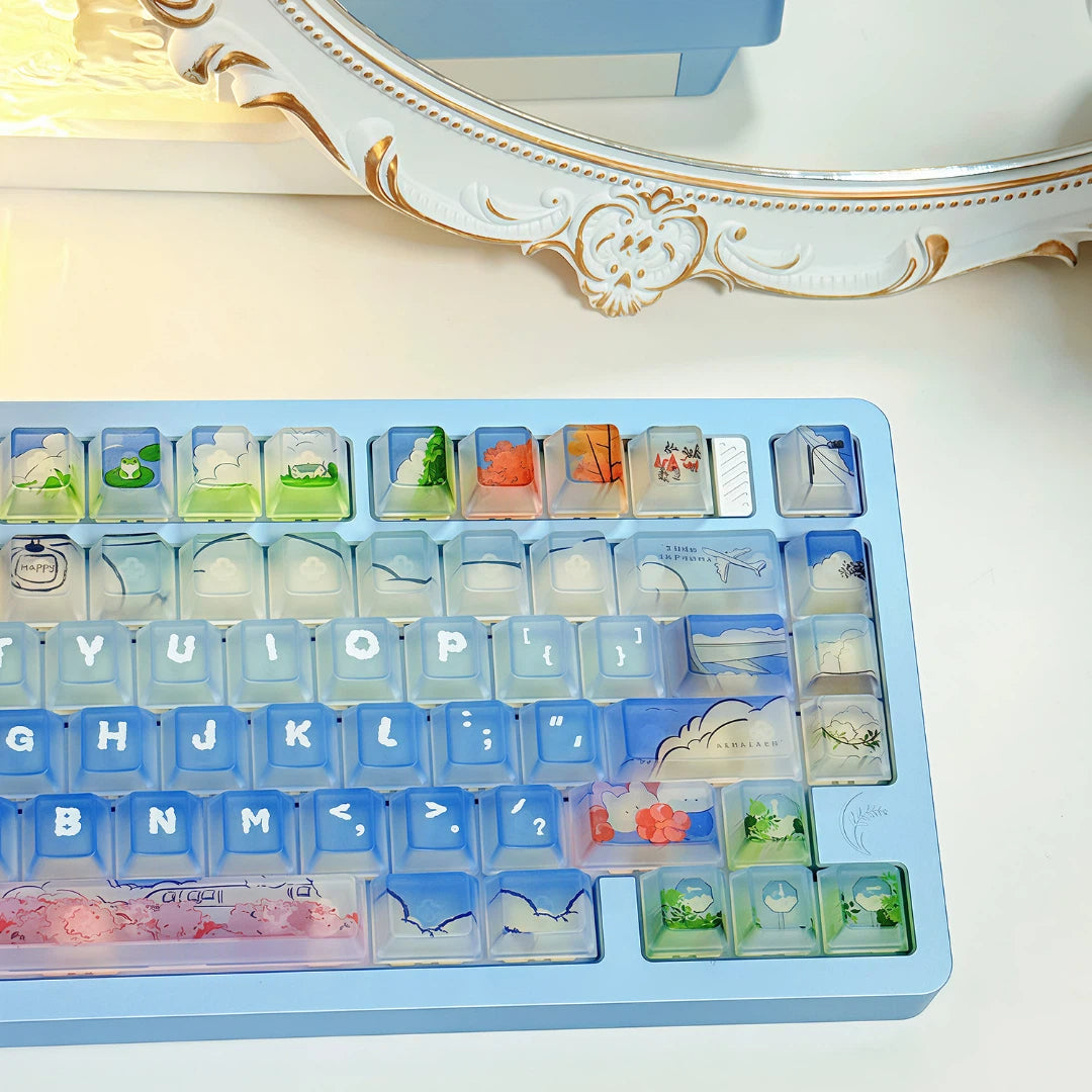 "Future Postcard" Frosted Translucent PC Keycap Set (Cherry Profile / 120 Keys)
