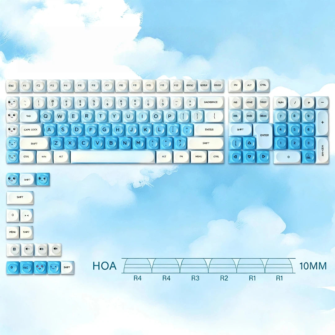 "Lipstick Palette" Translucent HOA Profile PBT & PC Keycap Set