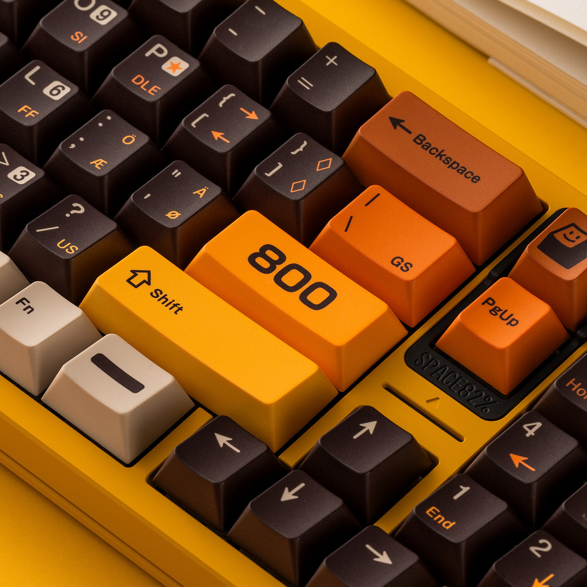 "Retro 800" Cherry Profile 1.7mm Thick PBT Dye-Sub Keycap Set (145 Keys)