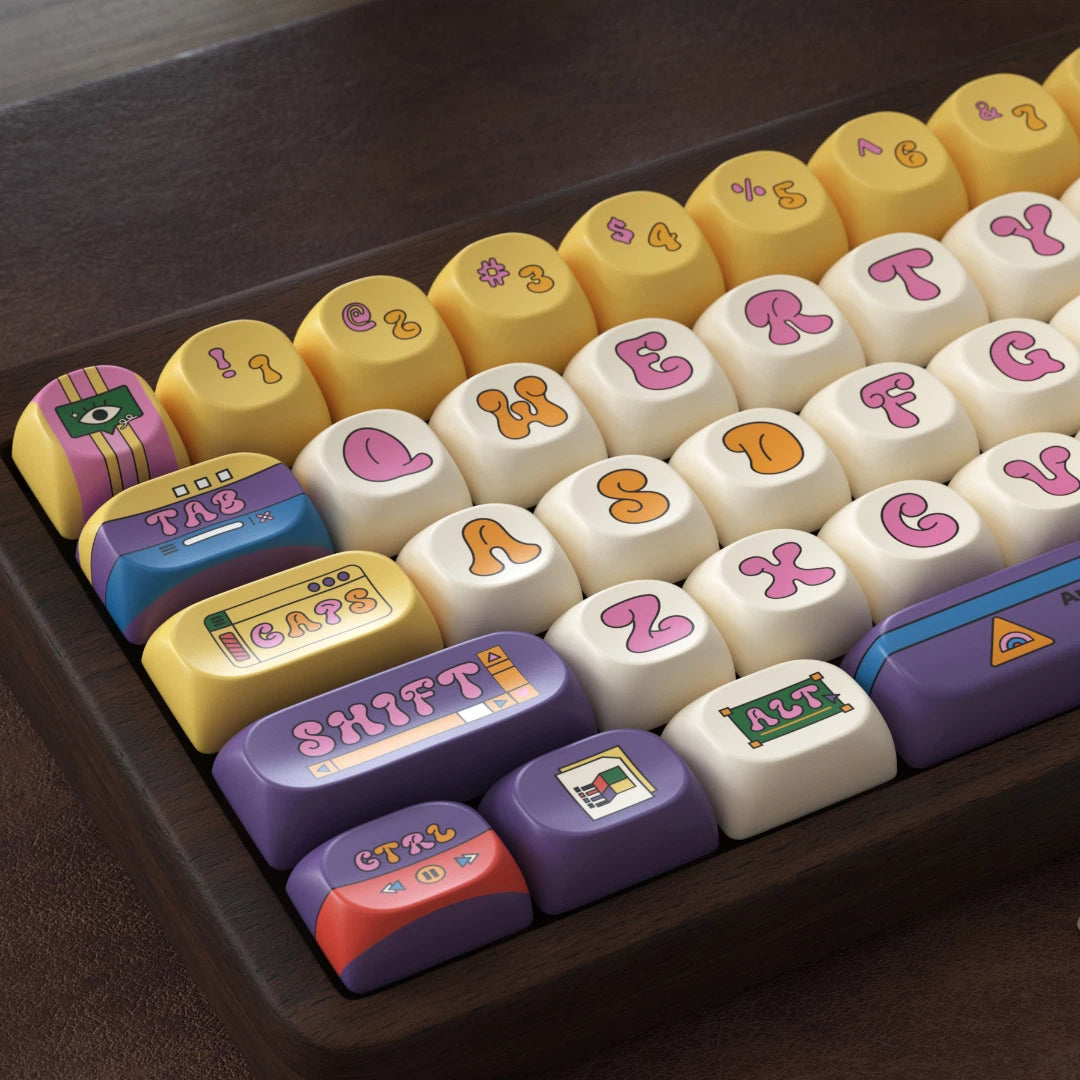 "Retro Round" PBT Keycap Set (Cherry & SOA Profiles)