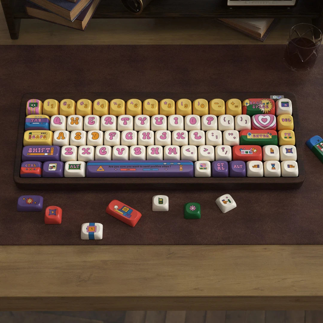 "Retro Round" PBT Keycap Set (Cherry & SOA Profiles)