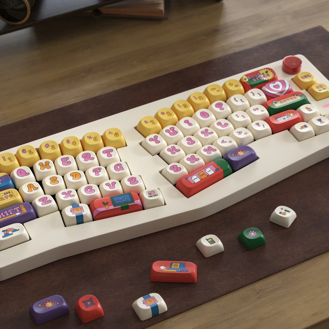 "Retro Round" PBT Keycap Set (Cherry & SOA Profiles)