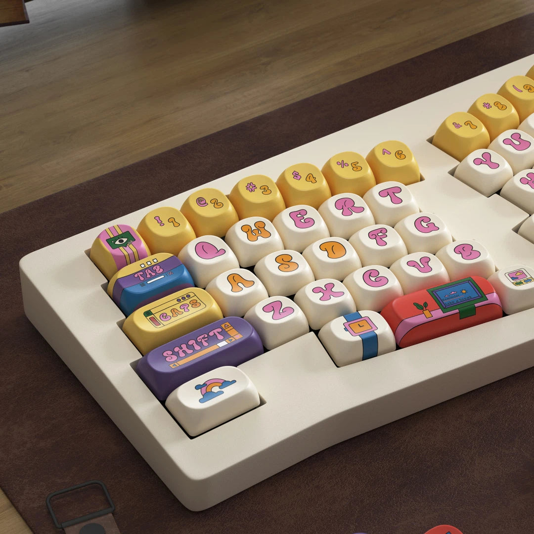"Retro Round" PBT Keycap Set (Cherry & SOA Profiles)