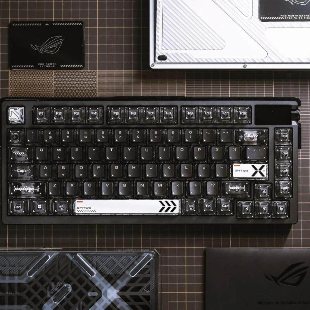 "Shadow Clear 2.0" Cherry Profile PBT+PC Hybrid Shine-Through Keycap Set (123 Keys)