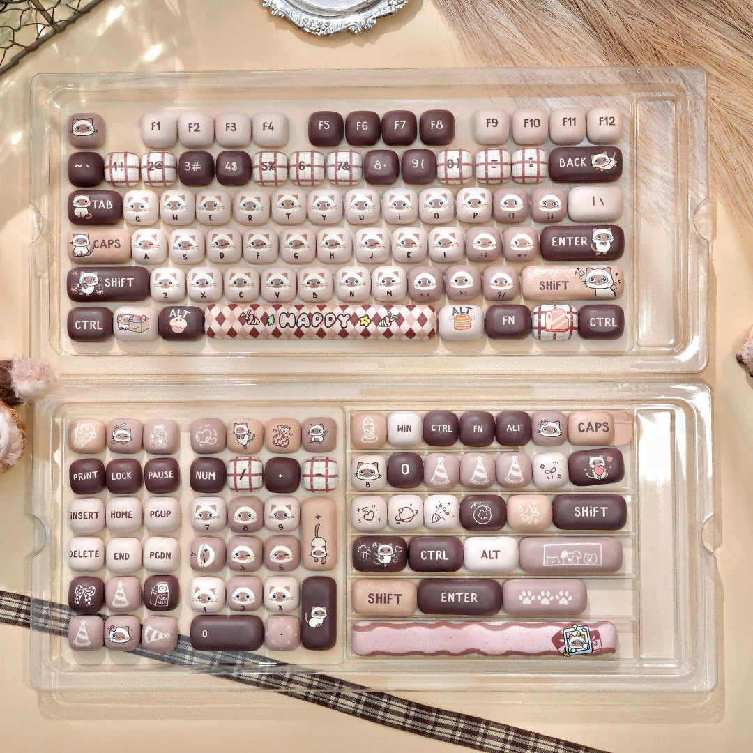 "Siamese Cafe" MOG Profile PBT Keycap Set