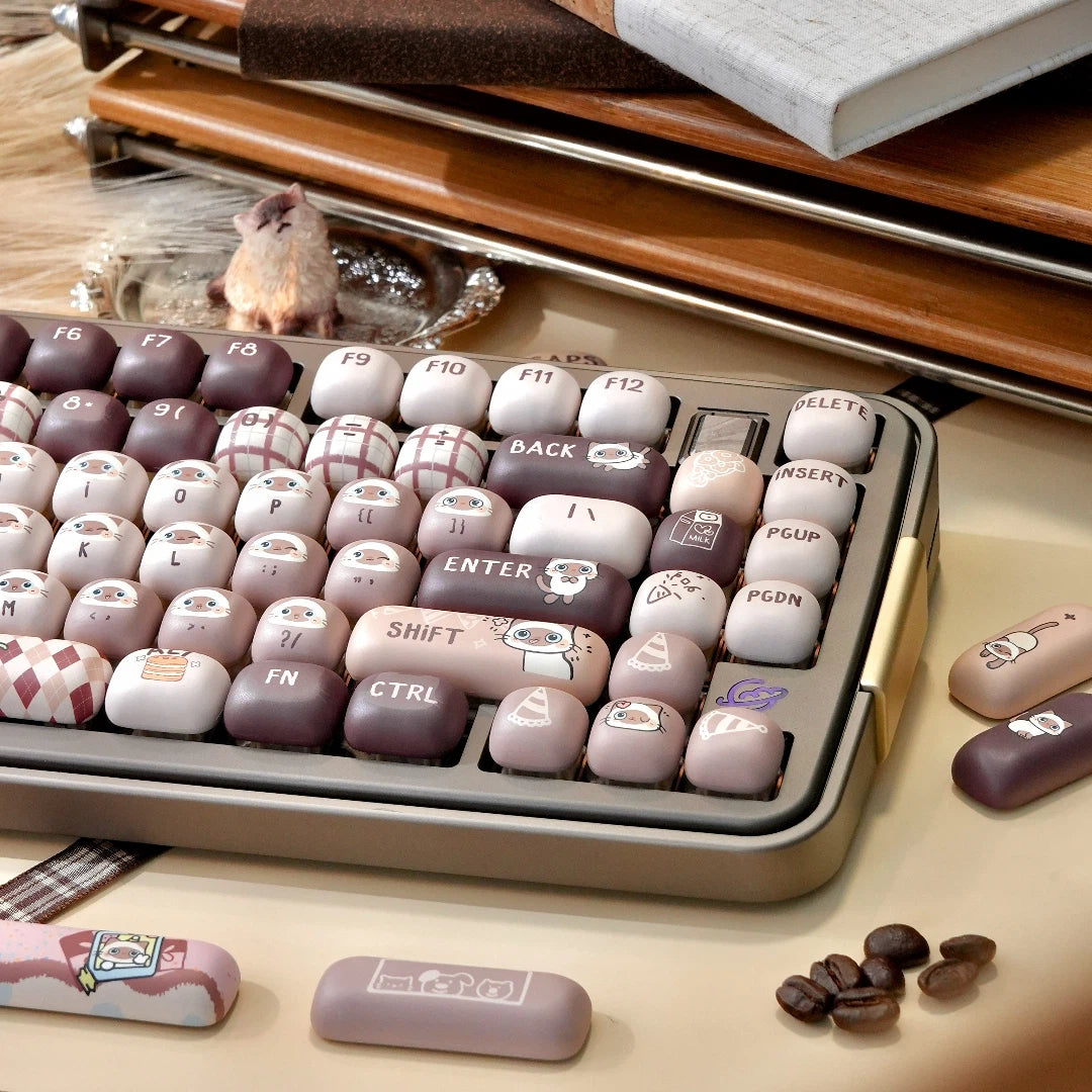 "Siamese Cafe" MOG Profile PBT Keycap Set