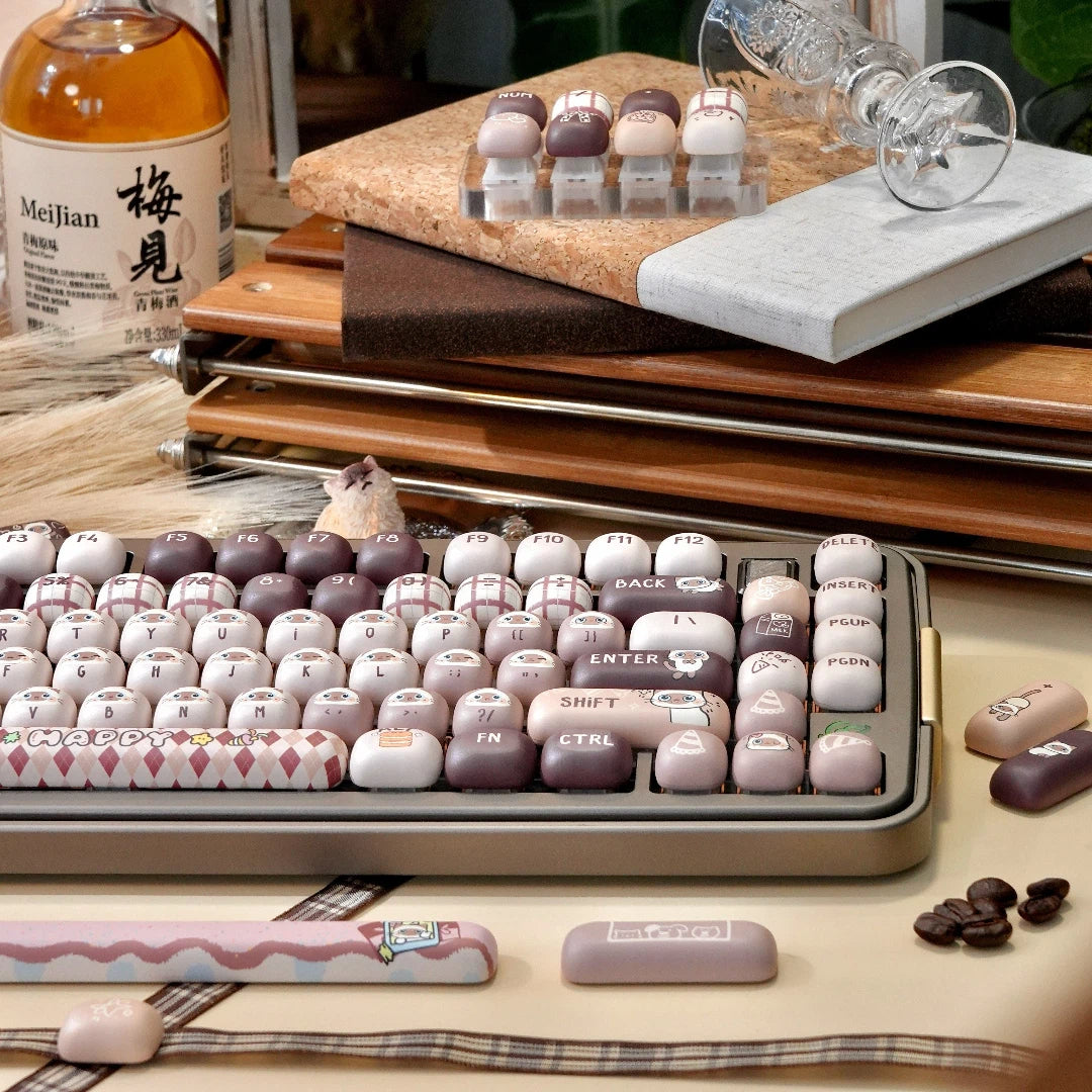 "Siamese Cafe" MOG Profile PBT Keycap Set