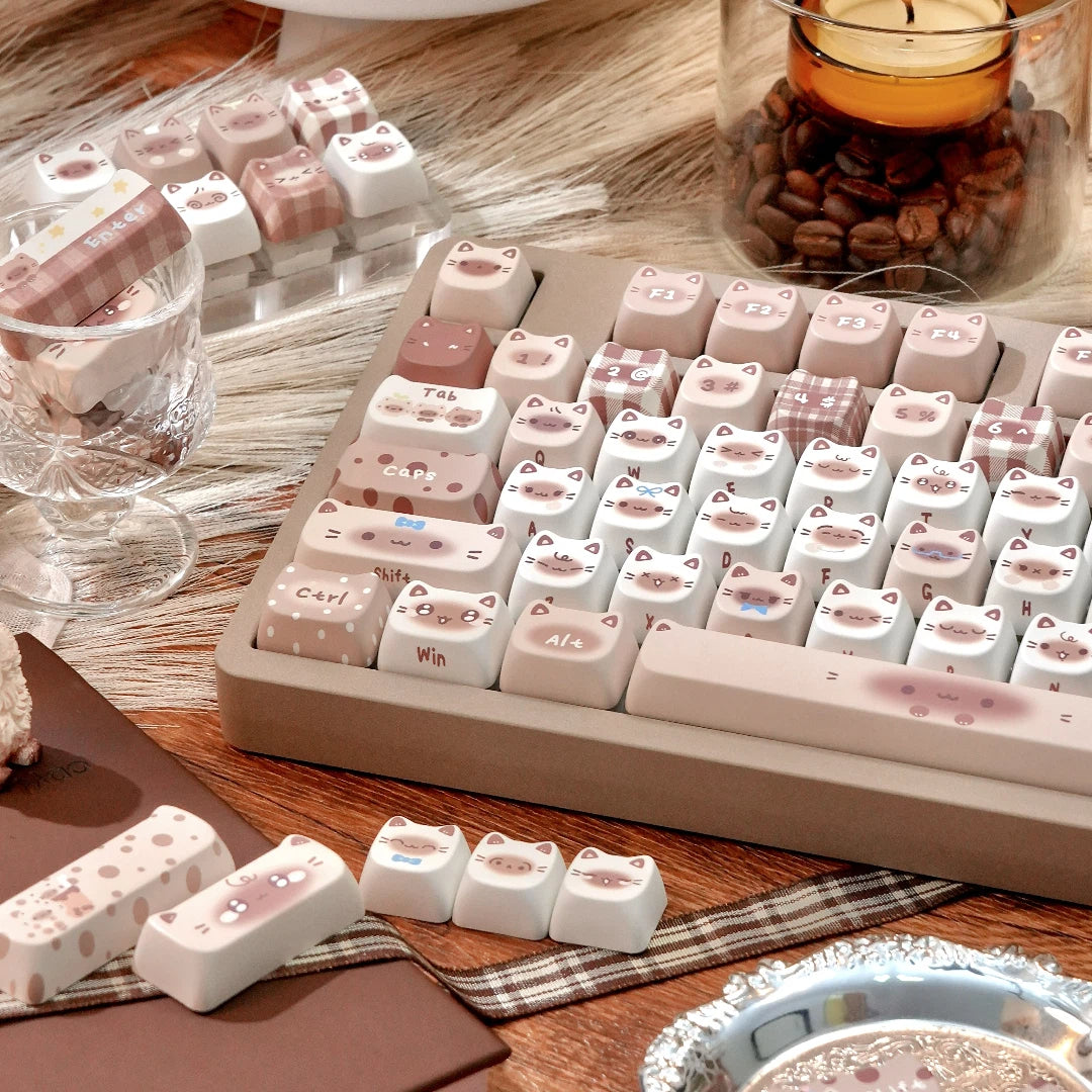 "Siamese Cocoa" MAO Profile PBT Keycap Set (140 Keys)