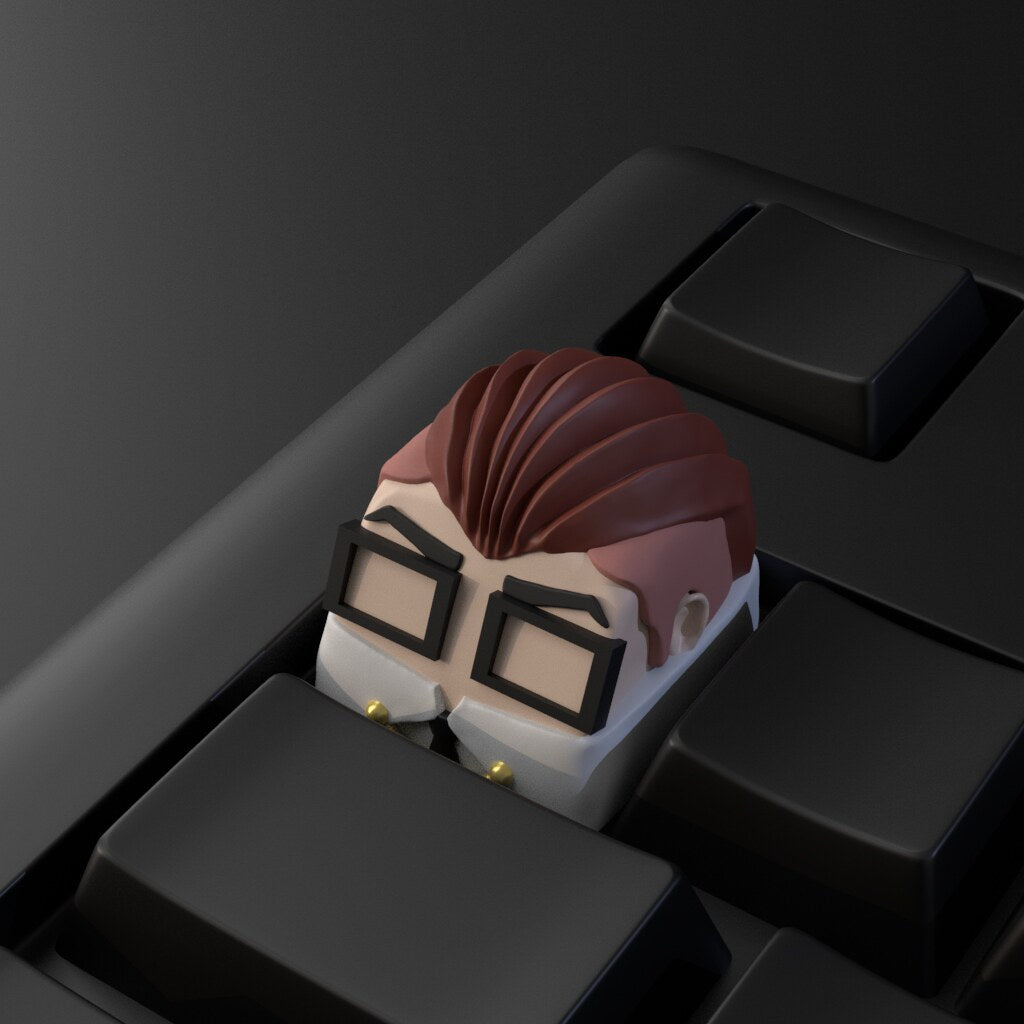 Tactical Hero Chibi 3D Resin Artisan Keycap (1u / Baked Enamel)