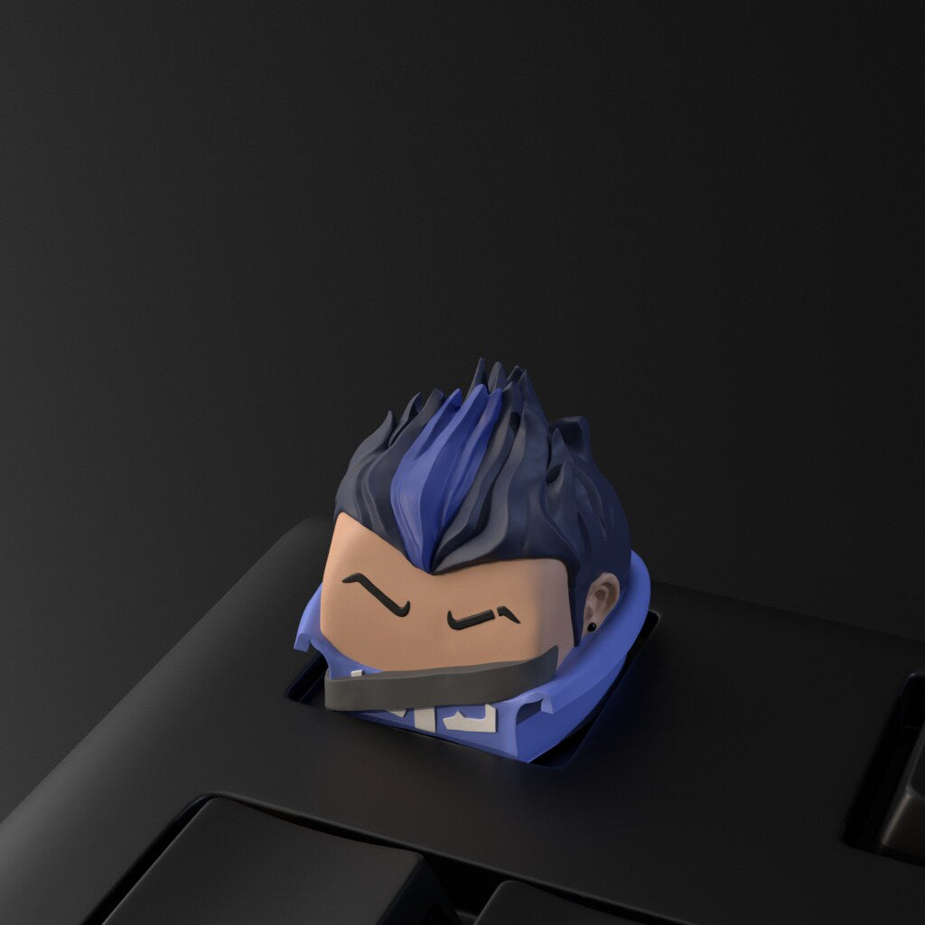Tactical Hero Chibi 3D Resin Artisan Keycap (1u / Baked Enamel)