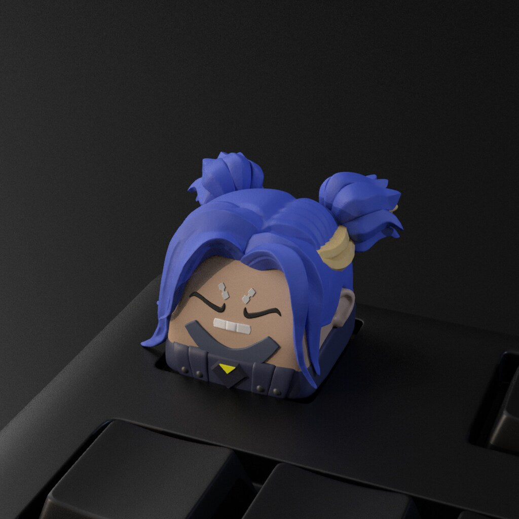 Tactical Hero Chibi 3D Resin Artisan Keycap (1u / Baked Enamel)