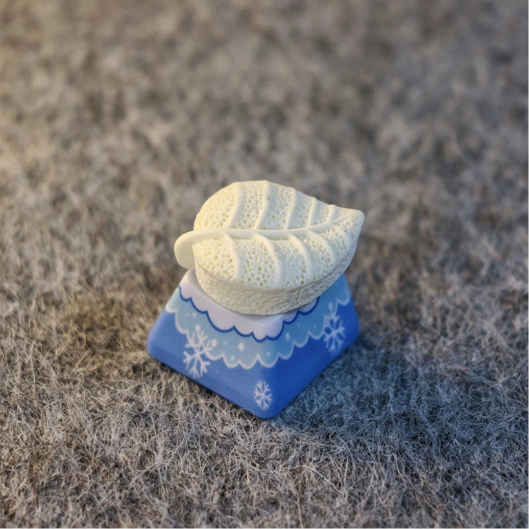 "Textured Leaf" 3D Artisan 1u Keycap