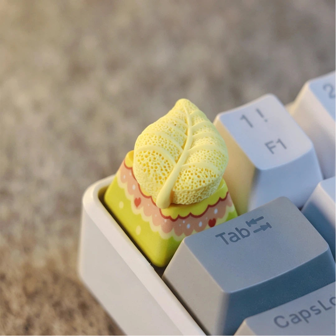 "Textured Leaf" 3D Artisan 1u Keycap