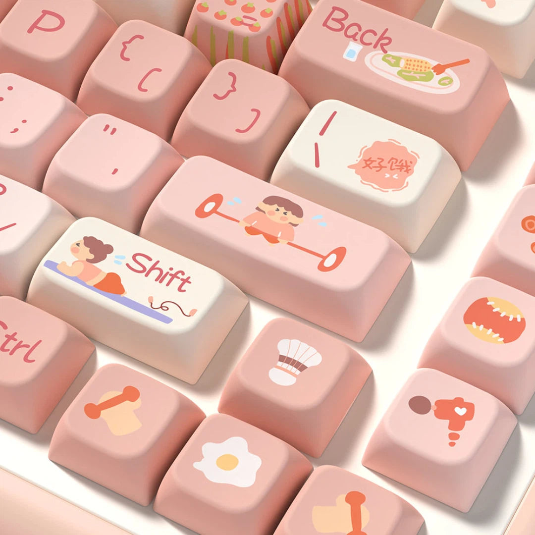 "Weight Loss Program" MDA Profile PBT Keycap Set