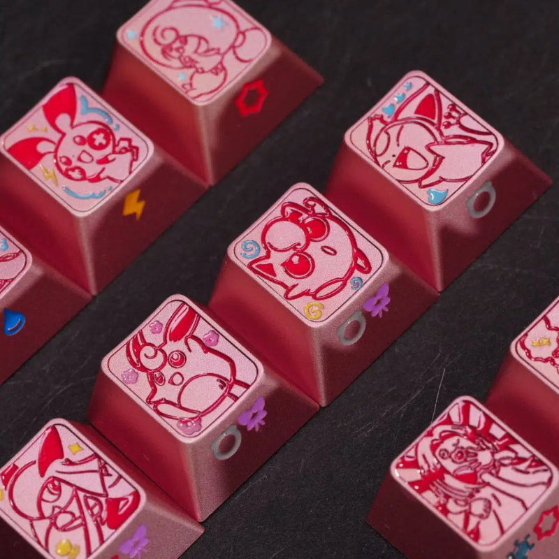 1U Anodized Pink Metal Keycap