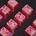 1U Anodized Pink Metal Keycap