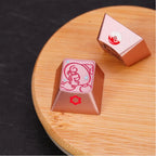1U Anodized Pink Metal Keycap