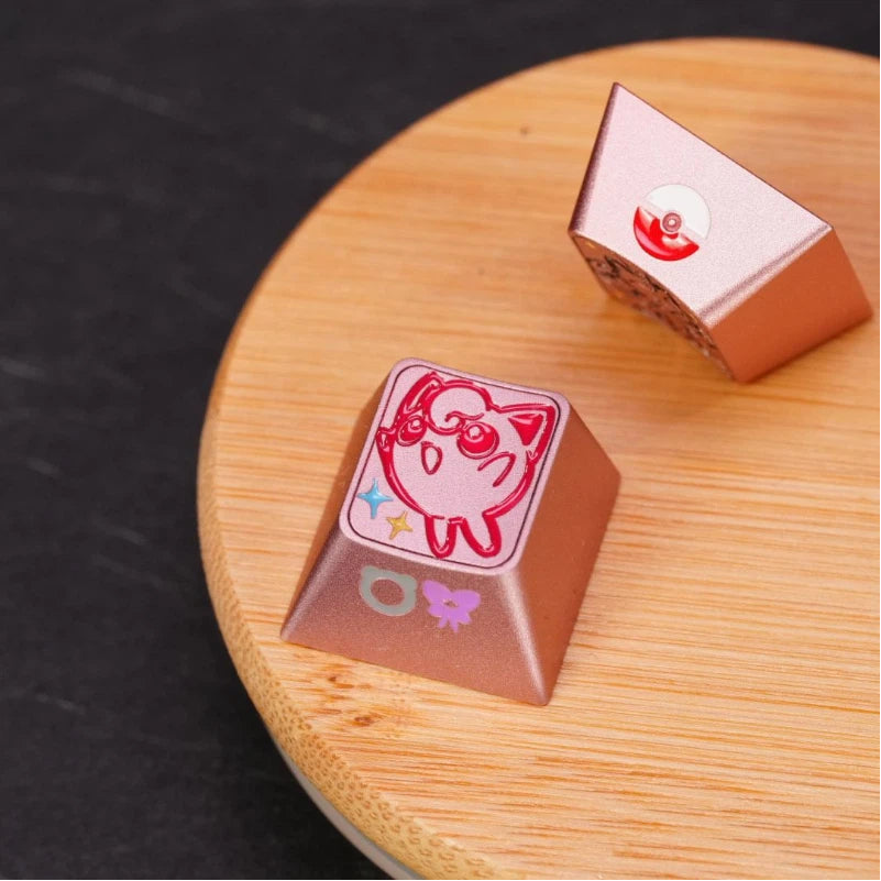 1U Anodized Pink Metal Keycap
