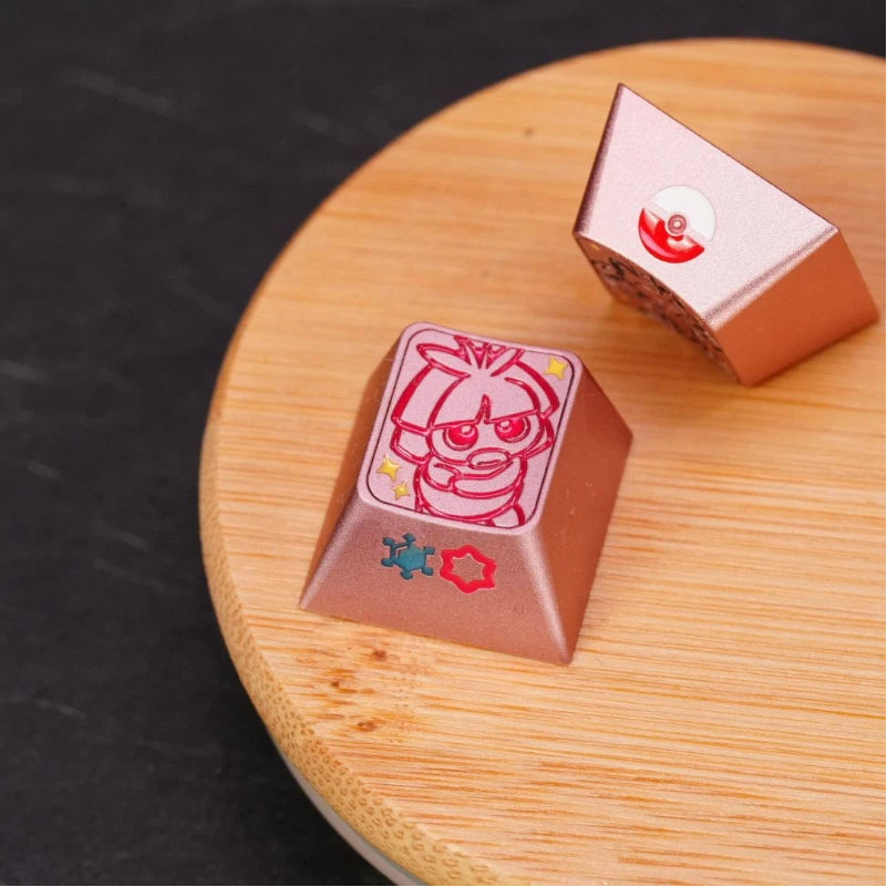1U Anodized Pink Metal Keycap
