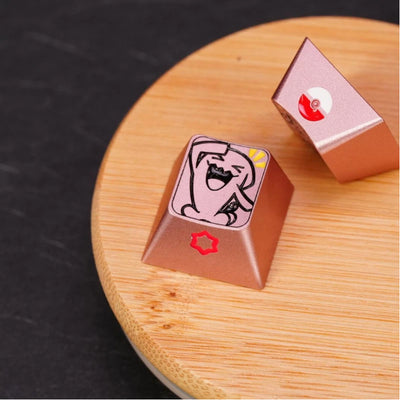 1U Anodized Pink Metal Keycap