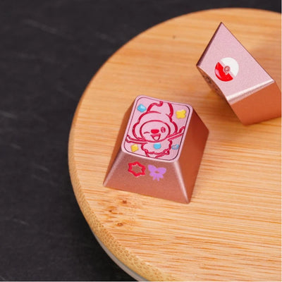 1U Anodized Pink Metal Keycap