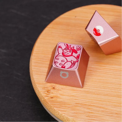 1U Anodized Pink Metal Keycap