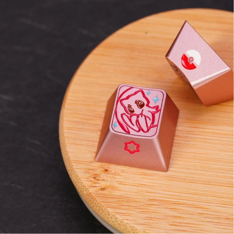 1U Anodized Pink Metal Keycap