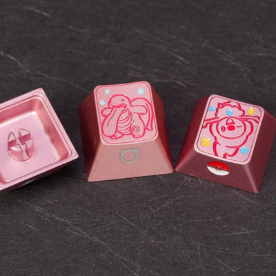 1U Anodized Pink Metal Keycap