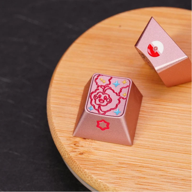 1U Anodized Pink Metal Keycap