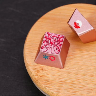 1U Anodized Pink Metal Keycap