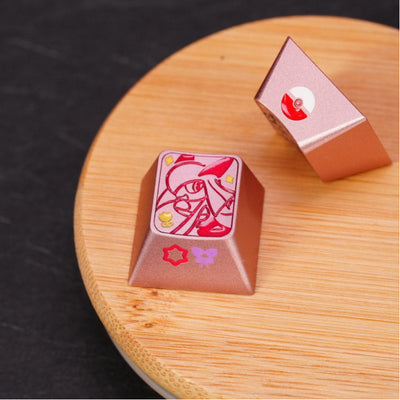 1U Anodized Pink Metal Keycap