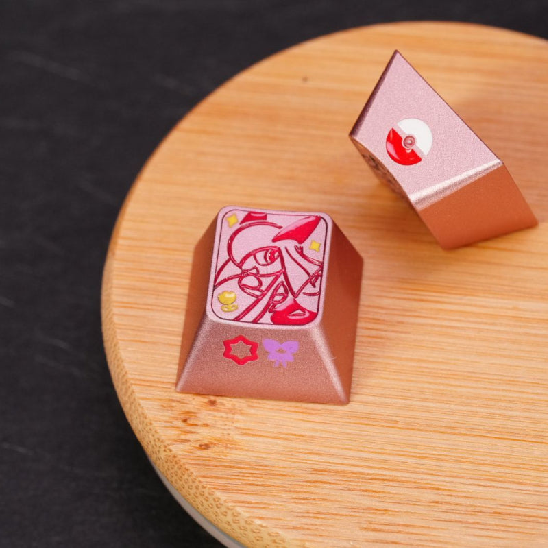 1U Anodized Pink Metal Keycap